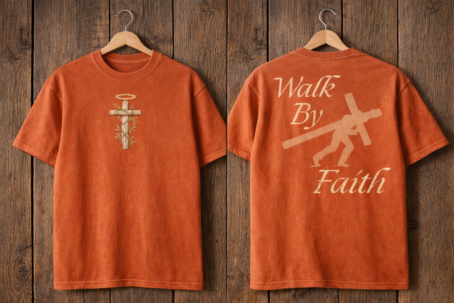 Walk By Faith Heavyweight Cotton T Shirt